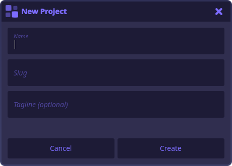 The Add Project dialog