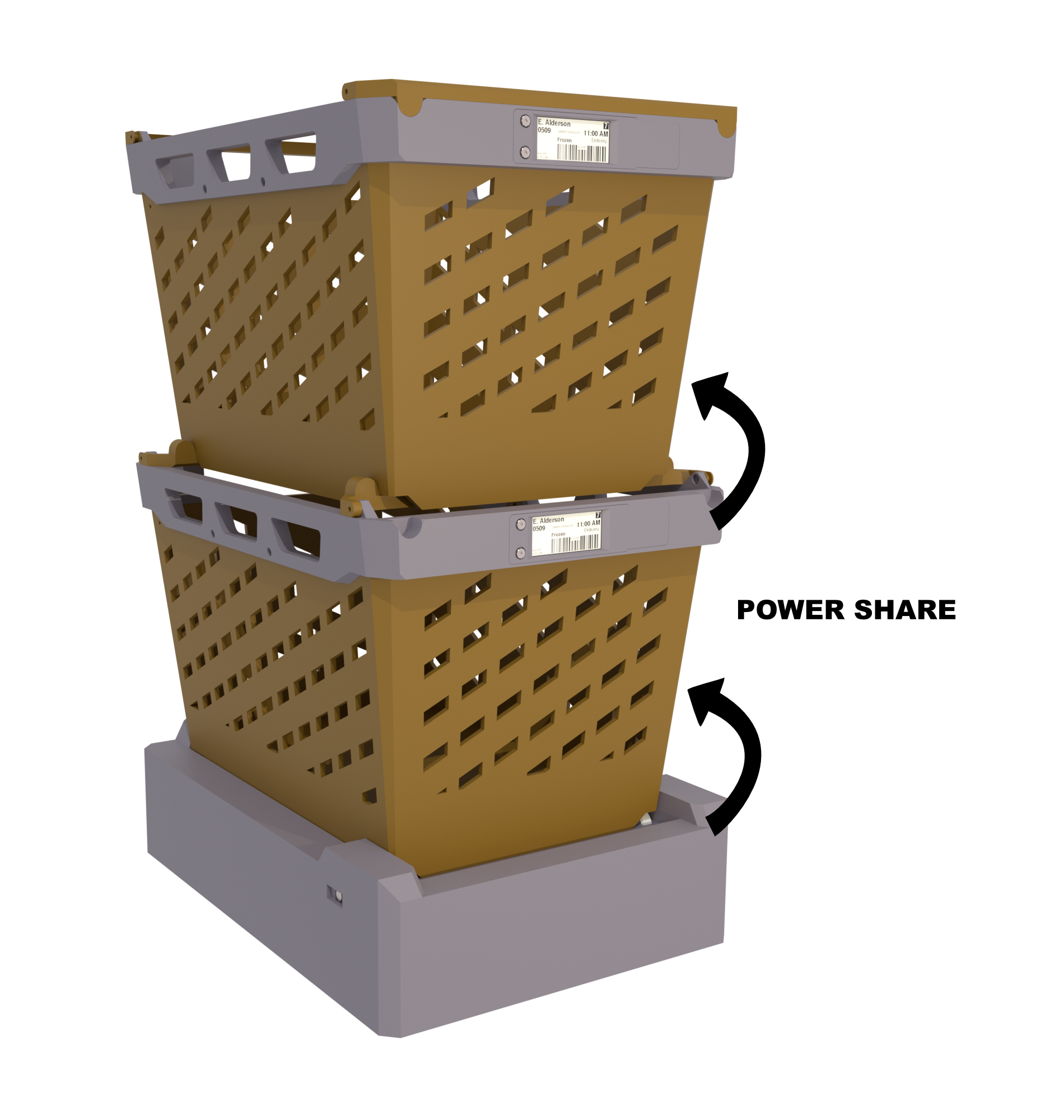 Two Fetch Totes Stacked Render