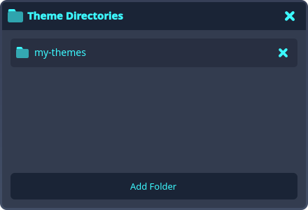A loaded theme directory